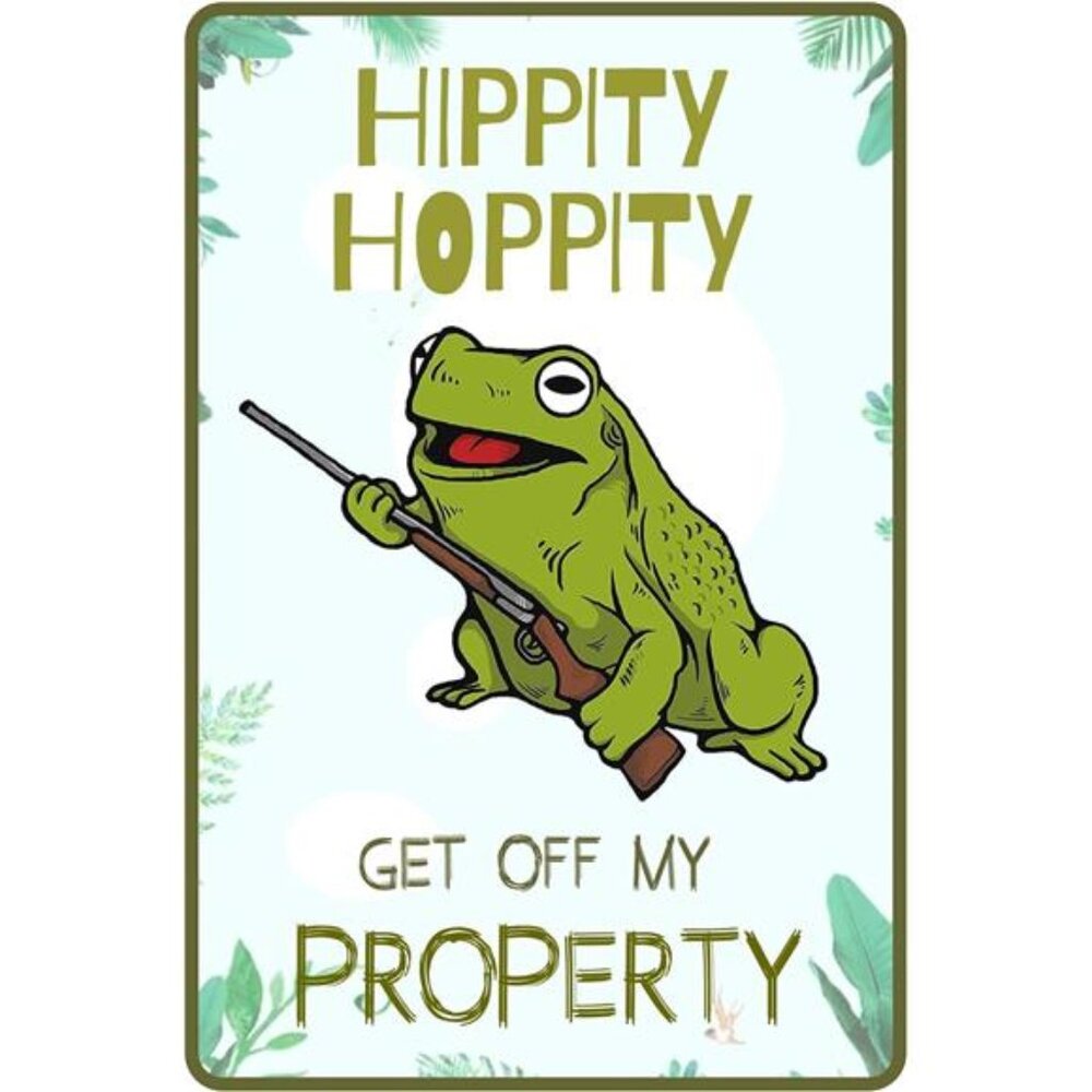 Bestylez Funny Metal Sign Door Sign Frog Decor For Bedroom, Bar, Garage, Yard -